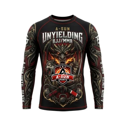 Full Sleeve Sublimated Rash Guard for BJJ MMA Gym Workout