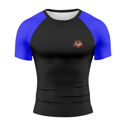 Custom Half Sleeve Ranked Rash Guard | BJJ Belt Color Sleeve No-Gi Compression Shirt