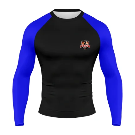 Custom Full Sleeve Ranked Rash Guard | Belt Color Sleeve BJJ Compression Shirt